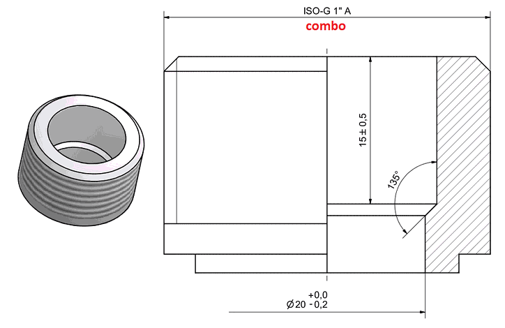 Combo 1". Click for complete drawing Combo 1". Click for complete drawing