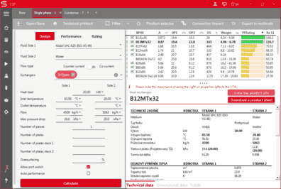 Gasketed plate oil cooler: Online calculator